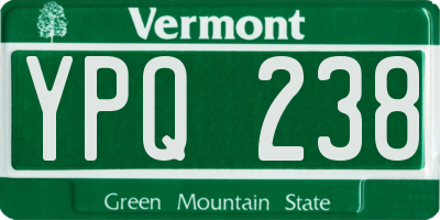 VT license plate YPQ238