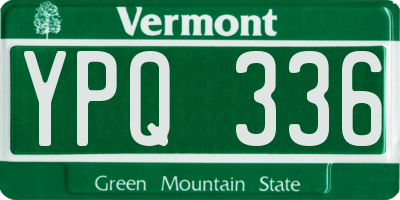 VT license plate YPQ336