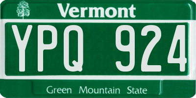 VT license plate YPQ924