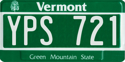 VT license plate YPS721