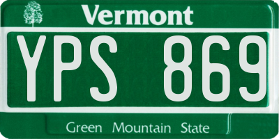 VT license plate YPS869
