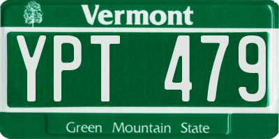 VT license plate YPT479