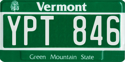 VT license plate YPT846