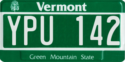 VT license plate YPU142