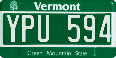VT license plate YPU594