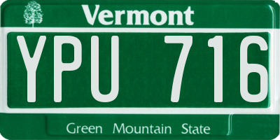 VT license plate YPU716