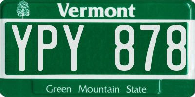 VT license plate YPY878