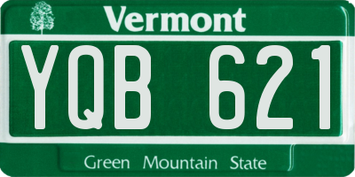 VT license plate YQB621
