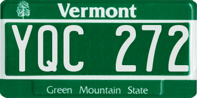 VT license plate YQC272