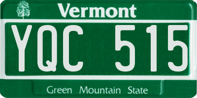 VT license plate YQC515