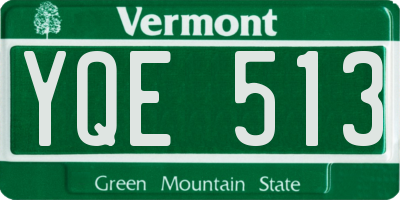 VT license plate YQE513