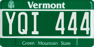 VT license plate YQI444