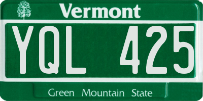 VT license plate YQL425