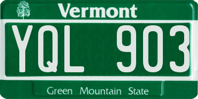 VT license plate YQL903
