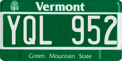 VT license plate YQL952