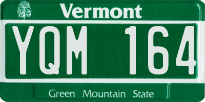 VT license plate YQM164