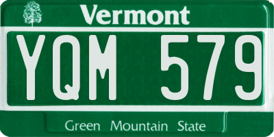 VT license plate YQM579