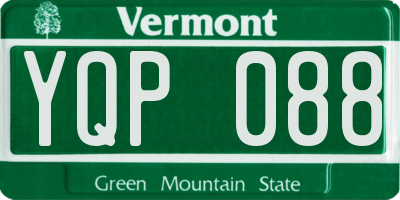 VT license plate YQP088