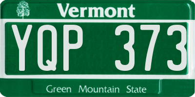 VT license plate YQP373