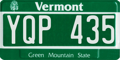 VT license plate YQP435
