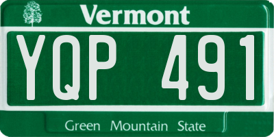 VT license plate YQP491
