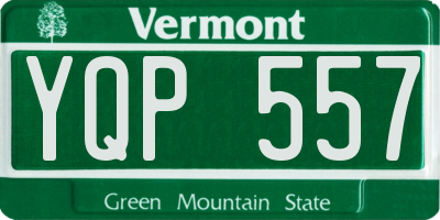 VT license plate YQP557