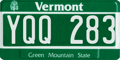 VT license plate YQQ283