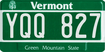 VT license plate YQQ827