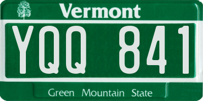 VT license plate YQQ841