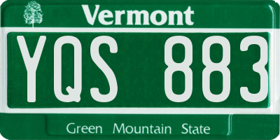 VT license plate YQS883