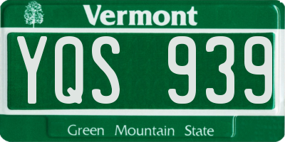 VT license plate YQS939