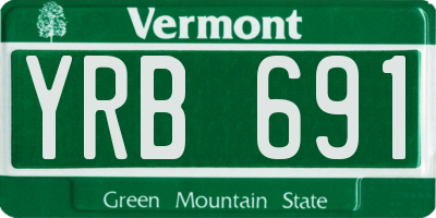 VT license plate YRB691