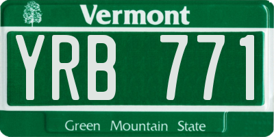 VT license plate YRB771