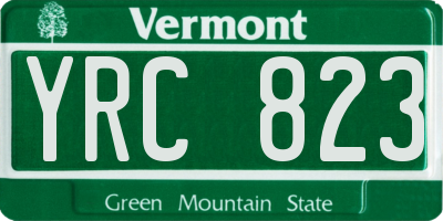 VT license plate YRC823