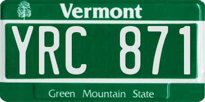 VT license plate YRC871