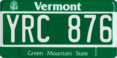 VT license plate YRC876