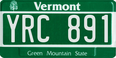 VT license plate YRC891