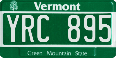 VT license plate YRC895
