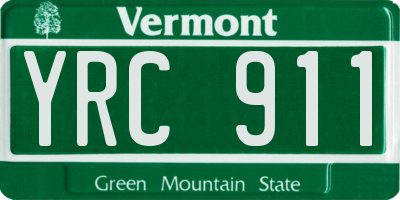 VT license plate YRC911