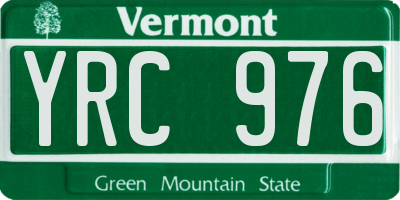 VT license plate YRC976