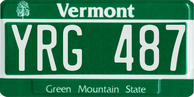 VT license plate YRG487