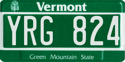 VT license plate YRG824