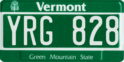 VT license plate YRG828