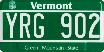 VT license plate YRG902