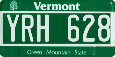 VT license plate YRH628