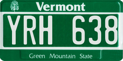 VT license plate YRH638