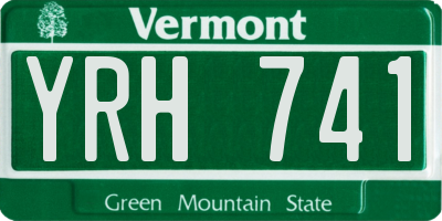 VT license plate YRH741