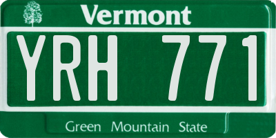 VT license plate YRH771