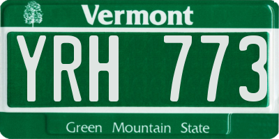 VT license plate YRH773
