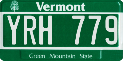 VT license plate YRH779